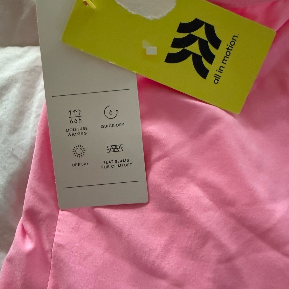 All in Motion Pink Flex Athletic Dress w/ Built-In Shorts Bra UPF 50+ NWT - Picture 5 of 8
